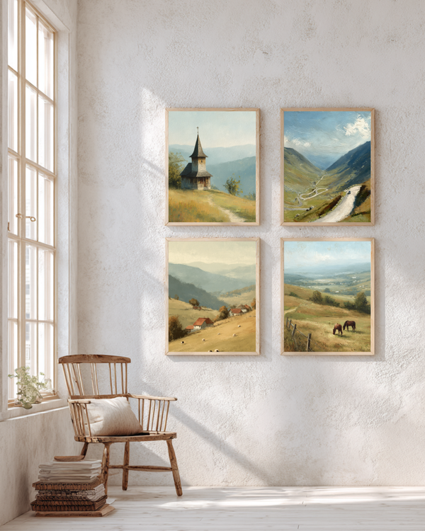 Peisajele de la munte - Set de 4 postere